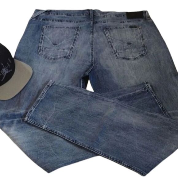 Hudson The Broderick Slouchy Skinny Zipper Constructed Jeans Men's 42 - Picture 11 of 14